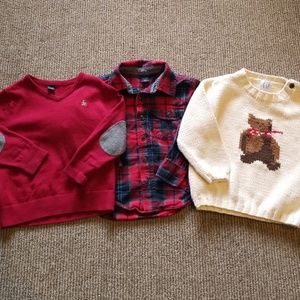Boy's holiday sweaters
